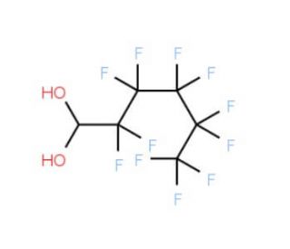 1H-Perfluorohexane-1,1-diol (CAS 754-79-0) - chemical structure image