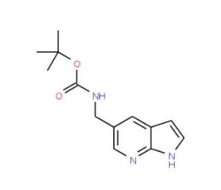 (1H-Pyrrolo[2,3-b]pyridin-5-ylmethyl)-carbamic acid tert-butyl ester (CAS 900514-09-2) - chemical structure image