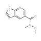 1H-Pyrrolo[2,3-b]pyridine-5-carboxylic acidmethoxy-methyl-amide (CAS 944936-49-6) - chemical structure image