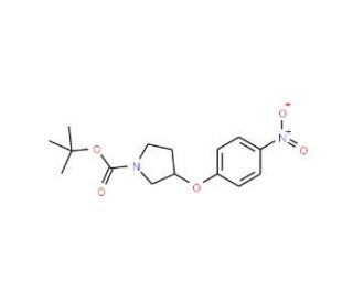 1N-Boc 3-(4&prime;-nitrophenoxy)pyrrolidine (CAS 405887-36-7) - chemical structure image