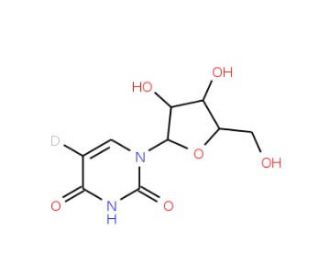 [1&prime;,2&prime;,3&prime;,4&prime;,5&prime;-13C5]uridine (CAS 159496-16-9) - chemical structure image