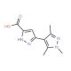 1′,3′,5′-Trimethyl-1H,1′H-[3,4′]bipyrazolyl-5-carboxylic acid - chemical structure image