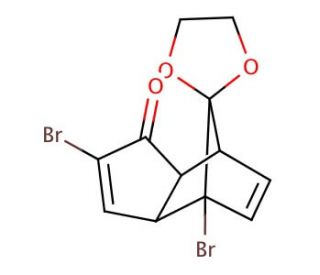 1&prime;,4&prime;-dibromospiro[1,3-dioxolane-2,10&prime;-tricyclo[5.2.1.0{2,6}]decane]-3&prime;,8&prime;-dien-5&prime;-one - chemical structure image