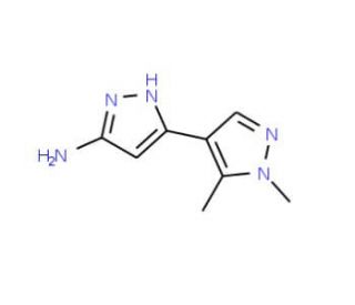 1&prime;,5&prime;-Dimethyl-1&prime;H,2H-3,4&prime;-bipyrazol-5-amine - chemical structure image