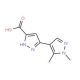 1′,5′-Dimethyl-2H,1′H-[3,4′]bipyrazolyl-5-carboxylic acid (CAS 1033431-24-1) - chemical structure image