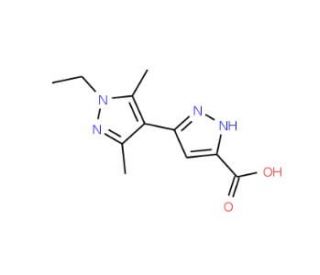 1&prime;-Ethyl-3&prime;,5&prime;-dimethyl-1H,1&prime;H-[3,4&prime;]bipyrazolyl-5-carboxylic acid - chemical structure image