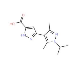 1&prime;-Isopropyl-3&prime;,5&prime;-dimethyl-1H,1&prime;H-[3,4&prime;]-bipyrazolyl-5-carboxylic acid - chemical structure image