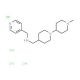 [(1′-Methyl-1,4′-bipiperidin-4-yl)methyl]-(pyridin-4-ylmethyl)amine tetrahydrochloride - chemical structure image