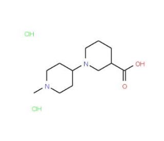 1&prime;-Methyl-1,4&prime;-bipiperidine-3-carboxylic aciddihydrochloride - chemical structure image
