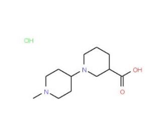 1&prime;-Methyl-[1,4&prime;]bipiperidinyl-3-carboxylic acid hydrochloride - chemical structure image