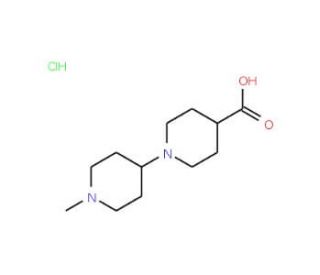 1&prime;-Methyl-[1,4&prime;]bipiperidinyl-4-carboxylic acid hydrochloride - chemical structure image