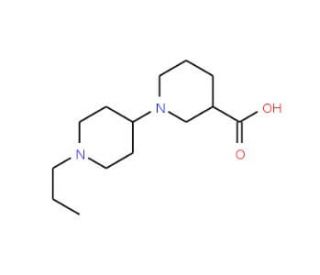 1&prime;-Propyl-[1,4&prime;]bipiperidinyl-3-carboxylic acid - chemical structure image