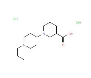 1&prime;-Propyl-[1,4&prime;]bipiperidinyl-3-carboxylic aciddihydrochloride - chemical structure image