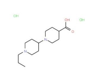 1&prime;-Propyl-[1,4&prime;]bipiperidinyl-4-carboxylic acid dihydrochloride - chemical structure image
