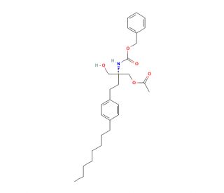[(1R)-1-[(Acetyloxy)methyl]-1-(hydroxymethyl)-3-(4-octylphenyl)propyl]-carbamic Acid Phenylmethyl Ester (CAS 836608-90-3) - c