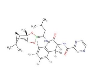 (1R)-(1S,2S,3R,5S)-Pinanediol-N-(N-pyrazinylphenylalaninoyl)-1-amino-3-methylbutane-1-boronate-d8 - chemical structure image