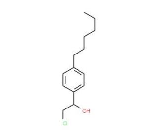 (1R)-2-chloro-1-(4-hexylphenyl)ethanol - chemical structure image