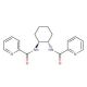 (1R,2R)-(−)-1,2-Bis[(2-pyridinylcarbonyl)amino]cyclohexane (CAS 201551-23-7) - chemical structure image