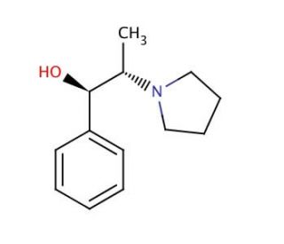 (1R,2S)-1-Phenyl-2-(1-pyrrolidinyl)-1-propanol (CAS 127641-25-2) - chemical structure image