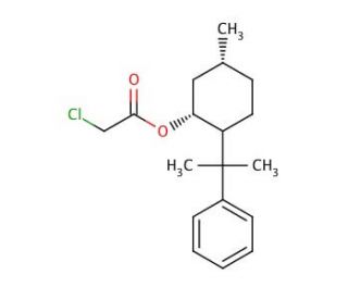 (1R,2S,5R)-(&plus;)-5-Methyl-2-(1-methyl-1-phenylethyl)cyclohexyl chloroacetate (CAS 71804-27-8) - chemical structure image