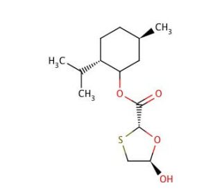 (1R,2S,5R)-Menthyl-5R-hydroxy-[1,3]-oxathiolane-2R-carboxylate (CAS 147126-62-3) - chemical structure image