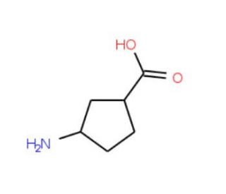 (&minus;)-(1R,3S)-3-Aminocyclopentane carboxylic acid (CAS 71830-08-5) - chemical structure image