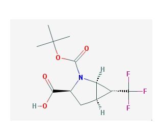 (1R,3S,5R,6R)-2-(tert-butoxycarbonyl)-6-(trifluoromethyl)-2-azabicyclo[3.1.0]hexane-3-carboxylic acid - chemical structure im