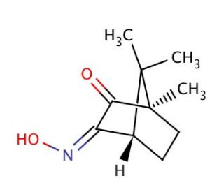 (1R,E)-(&plus;)-Camphorquinone 3-oxime (CAS 31571-14-9) - chemical structure image