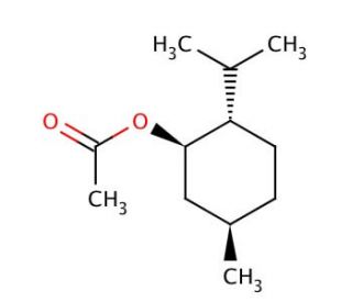 (1R)-(&minus;)-Menthyl acetate (CAS 2623-23-6) - chemical structure image