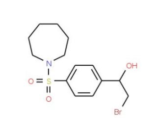 (1S)-1-[4-(azepan-1-ylsulfonyl)phenyl]-2-bromoethanol - chemical structure image