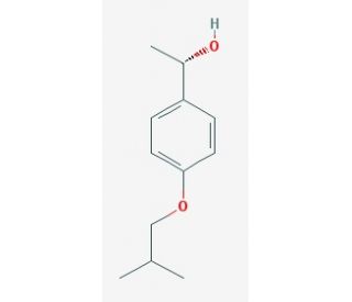 (1S)-1-(4-isobutoxyphenyl)ethanol - chemical structure image