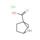 (1S)-2-azabicyclo[2.2.1]heptane-4-carboxylic acid hydrochloride - chemical structure image