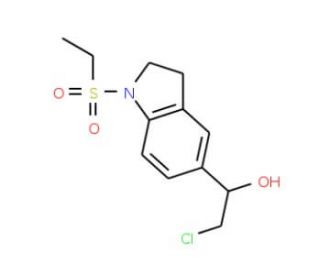 (1S)-2-chloro-1-[1-(ethylsulfonyl)-2,3-dihydro-1H-indol-5-yl]ethanol - chemical structure image