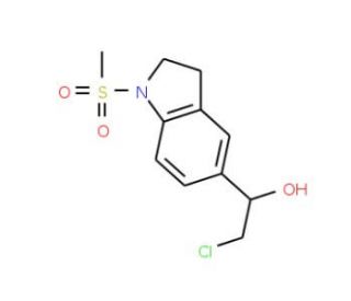 (1S)-2-chloro-1-[1-(methylsulfonyl)-2,3-dihydro-1H-indol-5-yl]ethanol - chemical structure image