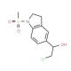 (1S)-2-chloro-1-[1-(methylsulfonyl)-2,3-dihydro-1H-indol-5-yl]ethanol - chemical structure image