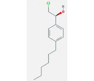 (1S)-2-chloro-1-(4-hexylphenyl)ethanol - chemical structure image