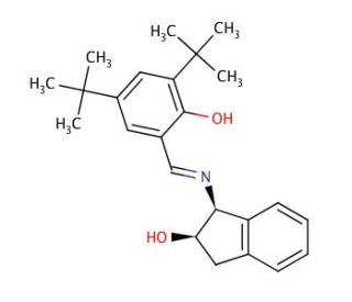 (1S,2R)-1-[(3,5-Di-tert-butyl-2-hydroxybenzylidene)amino]-2-indanol (CAS 212378-89-7) - chemical structure image