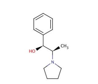 (1S,2R)-1-Phenyl-2-(1-pyrrolidinyl)-1-propanol (CAS 56571-91-6) - chemical structure image