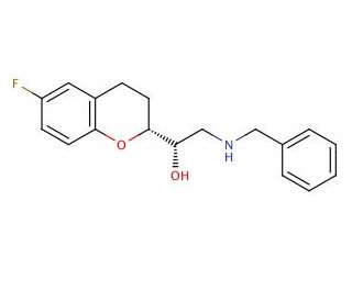 (1S,2R)-2-(2-Benzylamino-1-hydroxyethyl)-6-fluorochromane - chemical structure image