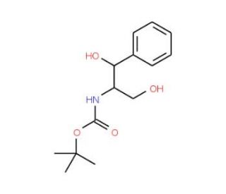 (1S,2S)-(&plus;)-N-Boc-2-amino-1-phenyl-1,3-propanediol - chemical structure image