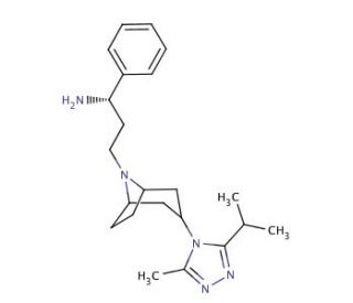 (1S)-3-[3-(3-Isopropyl-5-methyl-4H-1,2,4-triazol-4-yl)-exo-8-azabicyclo[3.2.1]oct-8-yl]-1-phenyl-1-propanamine (CAS 376348-71