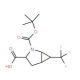 (1S,3S,5S,6S)-2-(tert-butoxycarbonyl)-6-(trifluoromethyl)-2-azabicyclo[3.1.0]hexane-3-carboxylic acid - chemical structure im