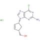(1S,4R)-4-(2-Amino-6-chloro-9H-purin-9-yl)-2-cyclopentene-1-methanol HCl (CAS 172015-79-1) - chemical structure image