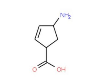 (&minus;)-(1S,4R)-4-Aminocyclopent-2-enecarboxylic acid (CAS 168471-40-7) - chemical structure image