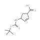 (−)-(1S,4R)-N-Boc-4-aminocyclopent-2-enecarboxylic acid (CAS 151907-79-8) - chemical structure image
