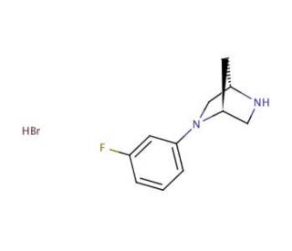 (1S,4S)-(&minus;)-2-(3-Fluorophenyl)-2,5-diazabicyclo[2.2.1]heptane hydrobromide (CAS 294177-35-8) - chemical structure image