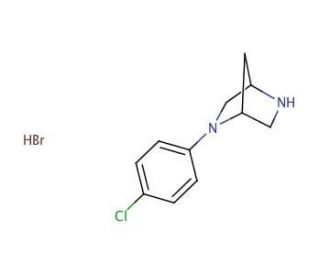 (1S,4S)-(&minus;)-2-(4-Chlorophenyl)-2,5-diazabicyclo[2.2.1]heptane hydrobromide (CAS 308103-51-7) - chemical structure image