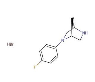(1S,4S)-(&minus;)-2-(4-Fluorophenyl)-2,5-diazabicyclo[2.2.1]heptane hydrobromide (CAS 308103-49-3) - chemical structure image