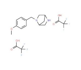 (1S,4S)-2-(4-Methoxybenzyl)-2,5-diaza-bicyclo[2.2.1]heptane di-trifluoro-acetic acid - chemical structure image