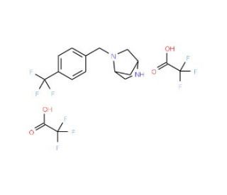 (1S,4S)-2-(4-Trifluoromethylbenzyl)-2,5-diaza-bicyclo[2.2.1]heptane di-trifluoro-acetic acid (CAS 845866-70-8) - chemical str